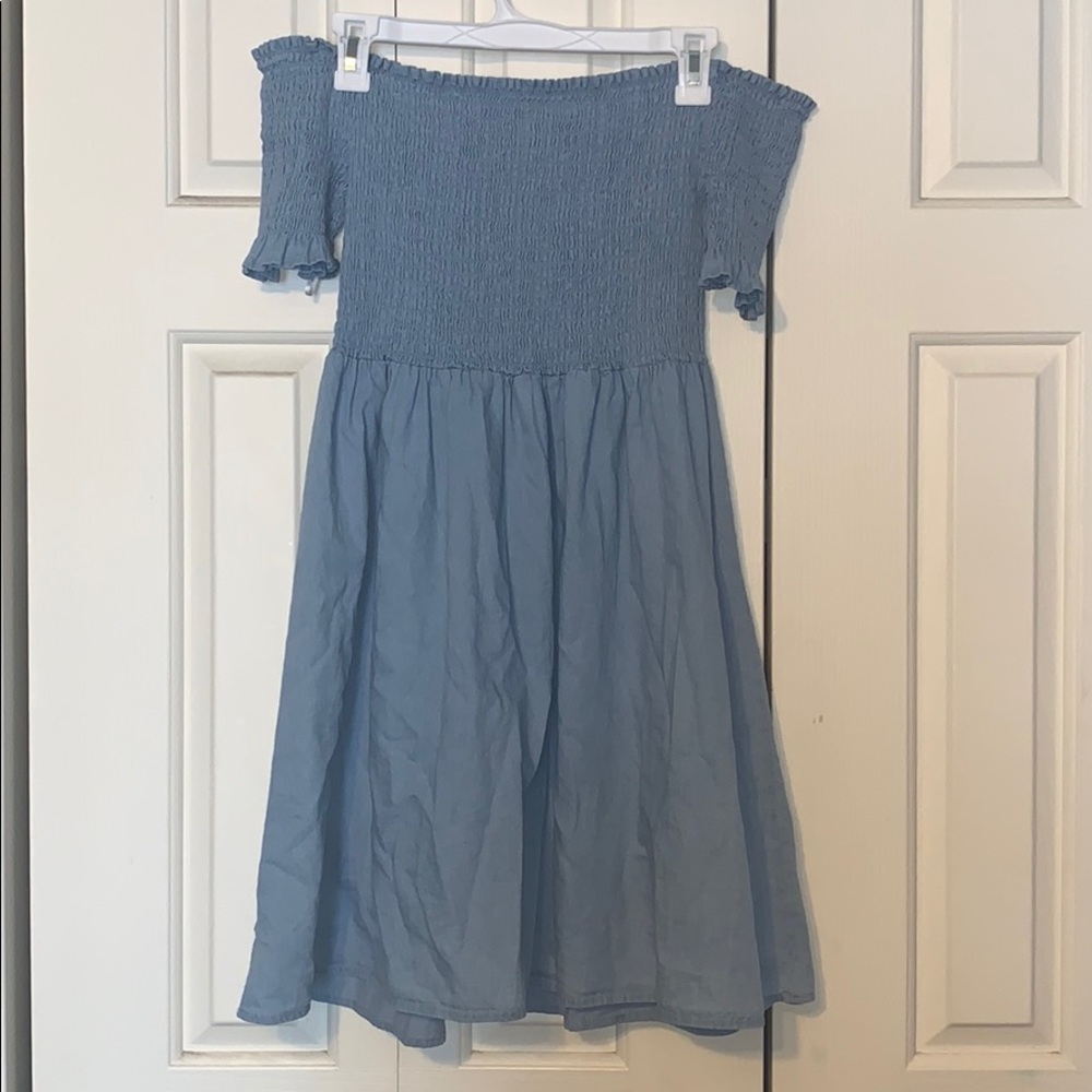 Rue21 Light Blue Off the Shoulder Dress